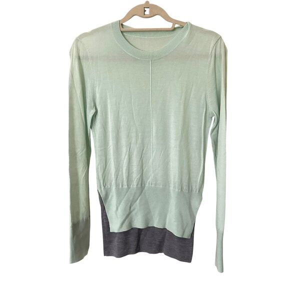 SAINT ART Carla Merino Wool Sweater Aqua Grey Medium - Picture 1 of 3